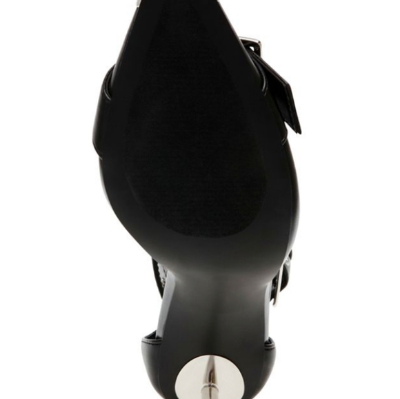 🔥ONLY TODAY🔥Steve Madden Black Shoes Buckle Detail Pointed Toe Stiletto sz 8.5 - Picture 4 of 11